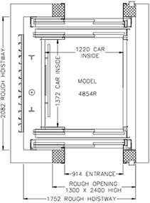 Model 4854R Blueprint Drawing
