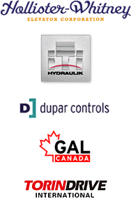 Logos of Delta's Suppliers: Hollister Whitney, Hydraulik, Dupar Controls, GalCanada and TorinDrive International