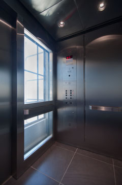 Interior of a Elevator Cab - Stainless Steel finish