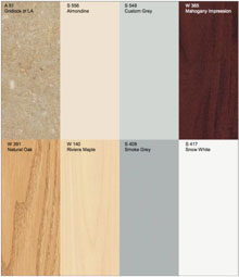 Swatches for Melamine Pattern Options