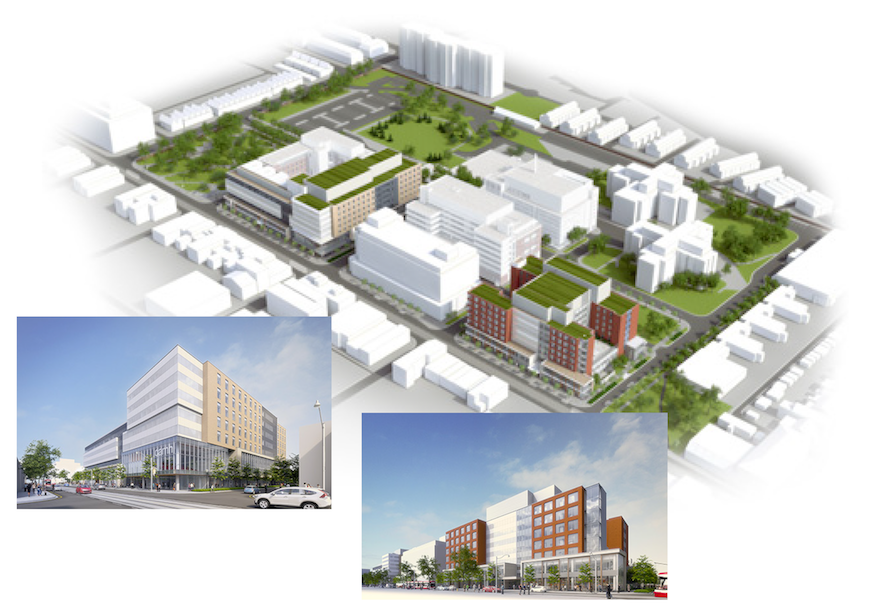 3D Rendering of new CAMH hospital buildings